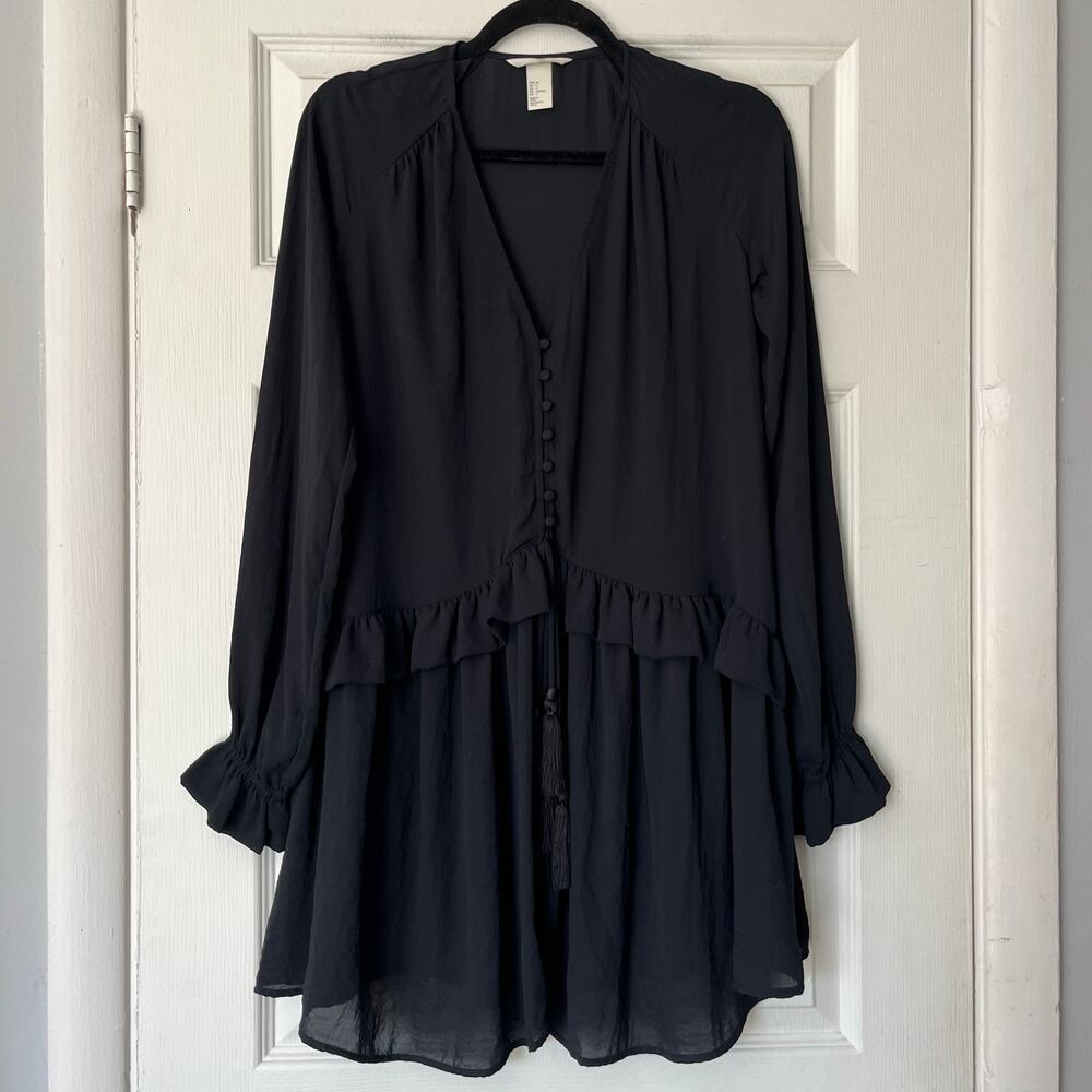 H&M Gauze Button-Front Tunic/Dress - Size 4